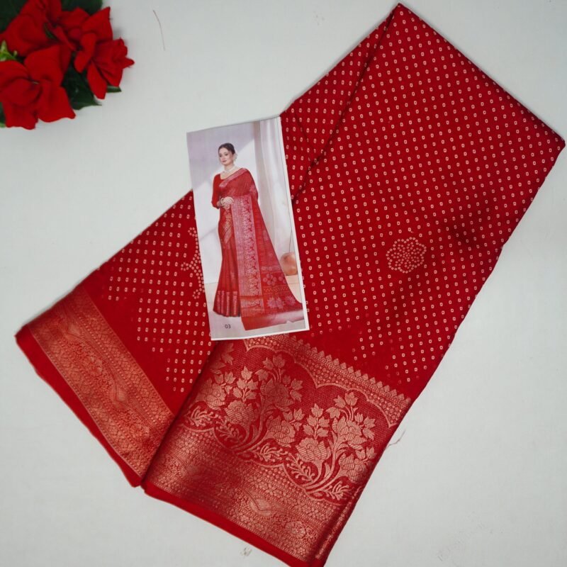 Bandini Mirchi Red Mangalam silk -MB408 (575) - Image 1