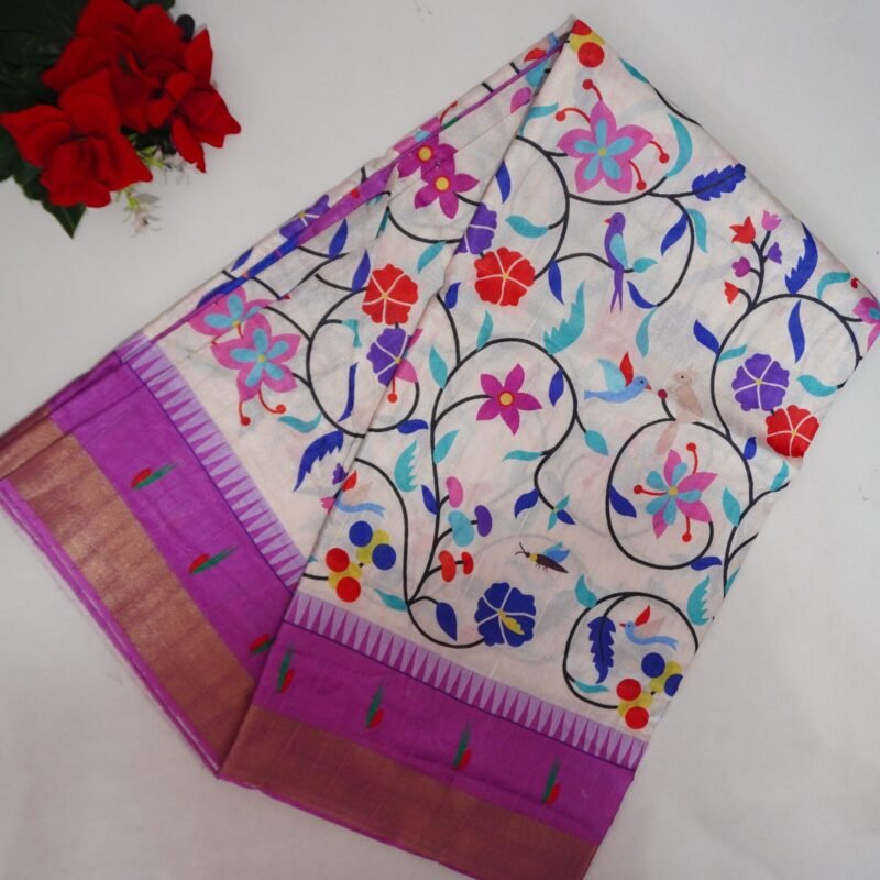 Mysore Dola Digital Sarees(Lavender)
-MB758 - Image 4