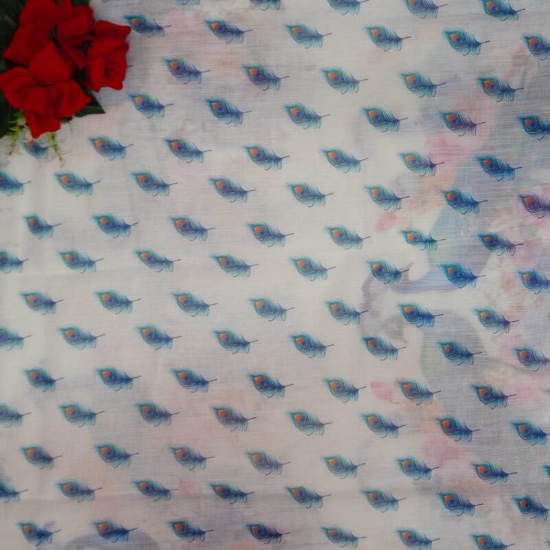 Soft lenin Cotton Sarees-MB764(785) - Image 3