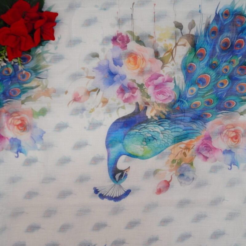 Soft lenin Cotton Sarees-MB764(785) - Image 2