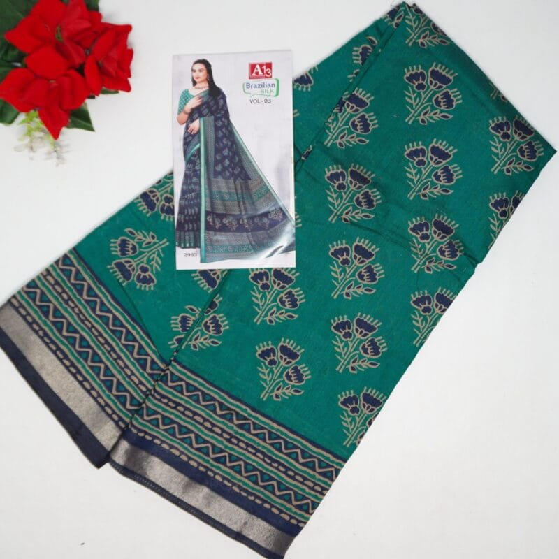 Cobra Silk With Pochampalli Border-MB818 - Image 4