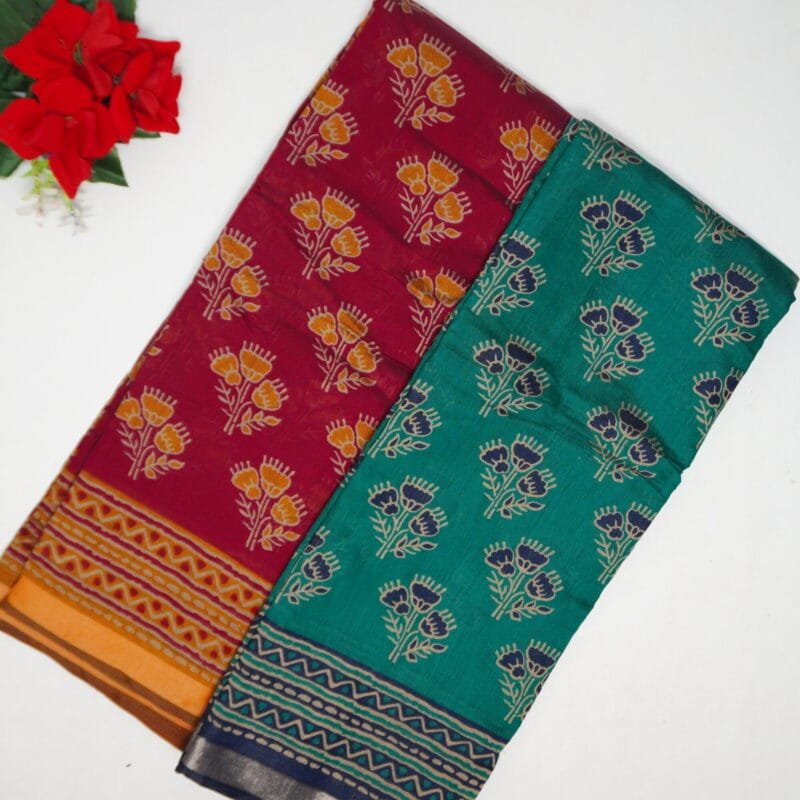 Cobra Silk With Pochampalli Border-MB818 - Image 1