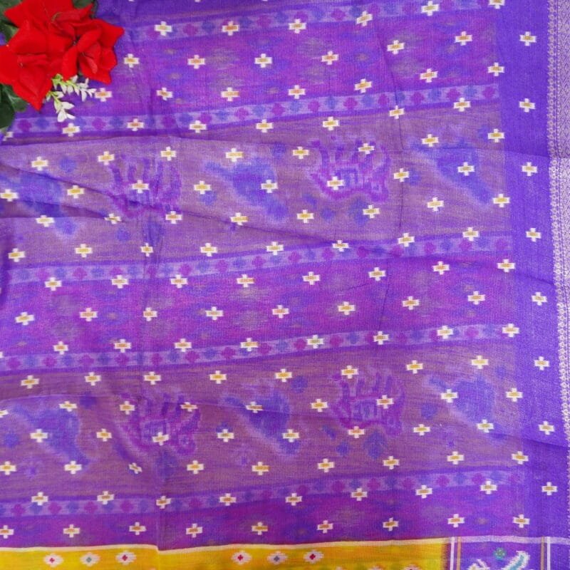 Electric Pocham Palli Zarry Sarees -MB824 - Image 3