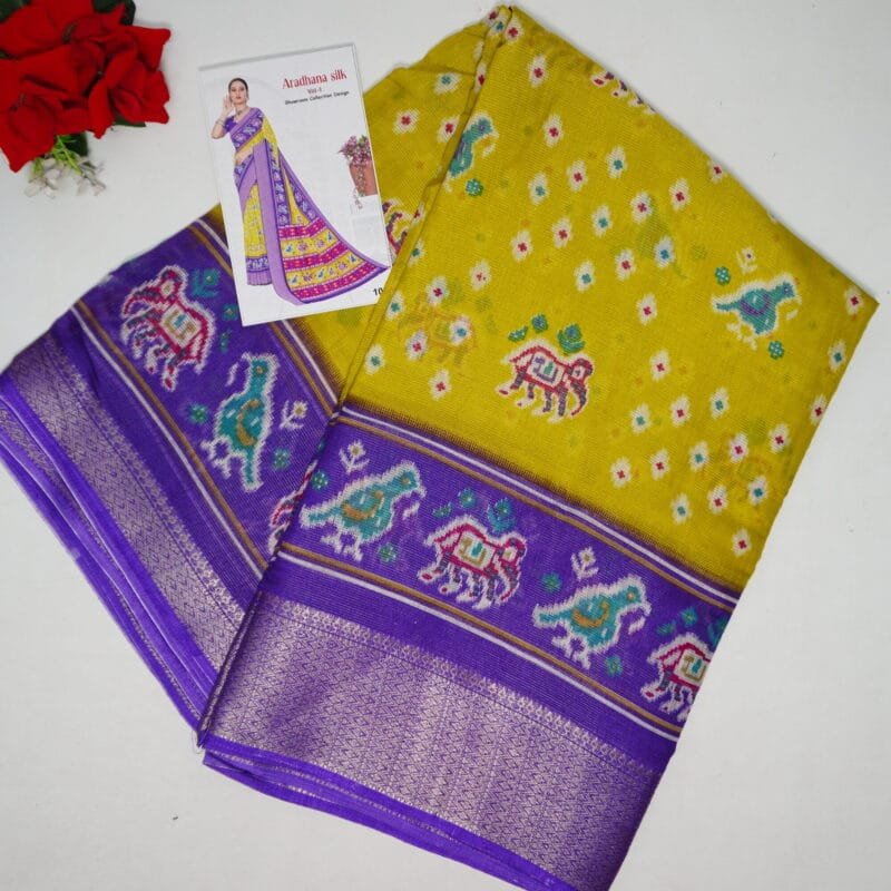 Electric Pocham Palli Zarry Sarees -MB824 - Image 4