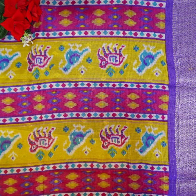 Electric Pocham Palli Zarry Sarees -MB824 - Image 2