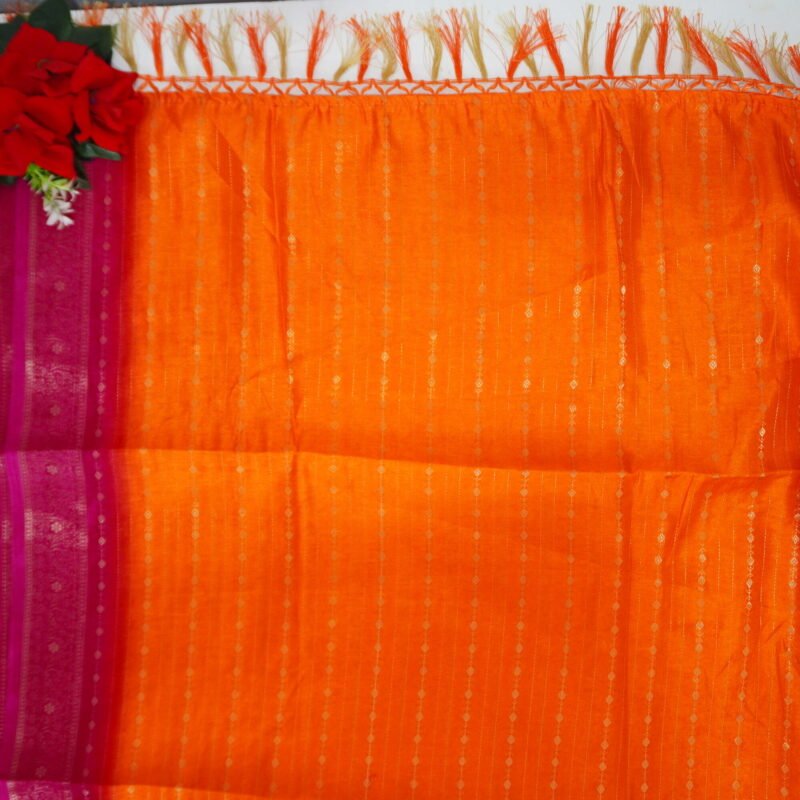 Marshmellow E rode Zarry Kanchi Border Sarees -MB750(850) - Image 2