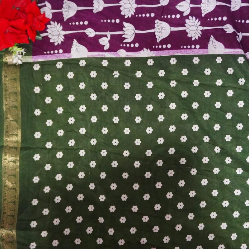 Soft Mangalagiri  Silk With Zarry Border-MB862 - Image 3