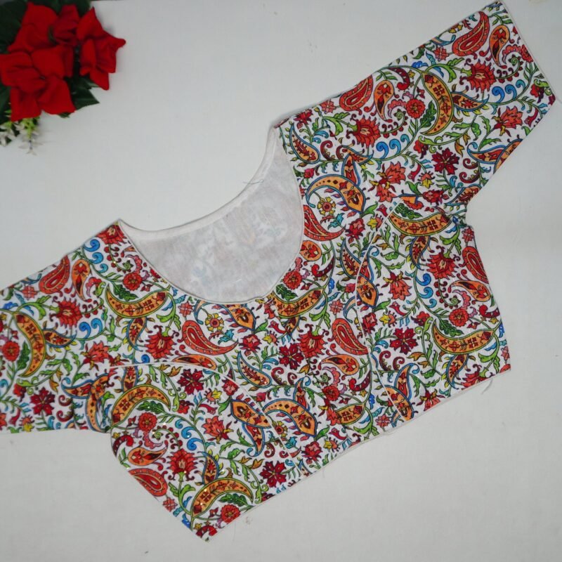 Zeo Sequence Boat Neck Blouses-B92 - Image 2