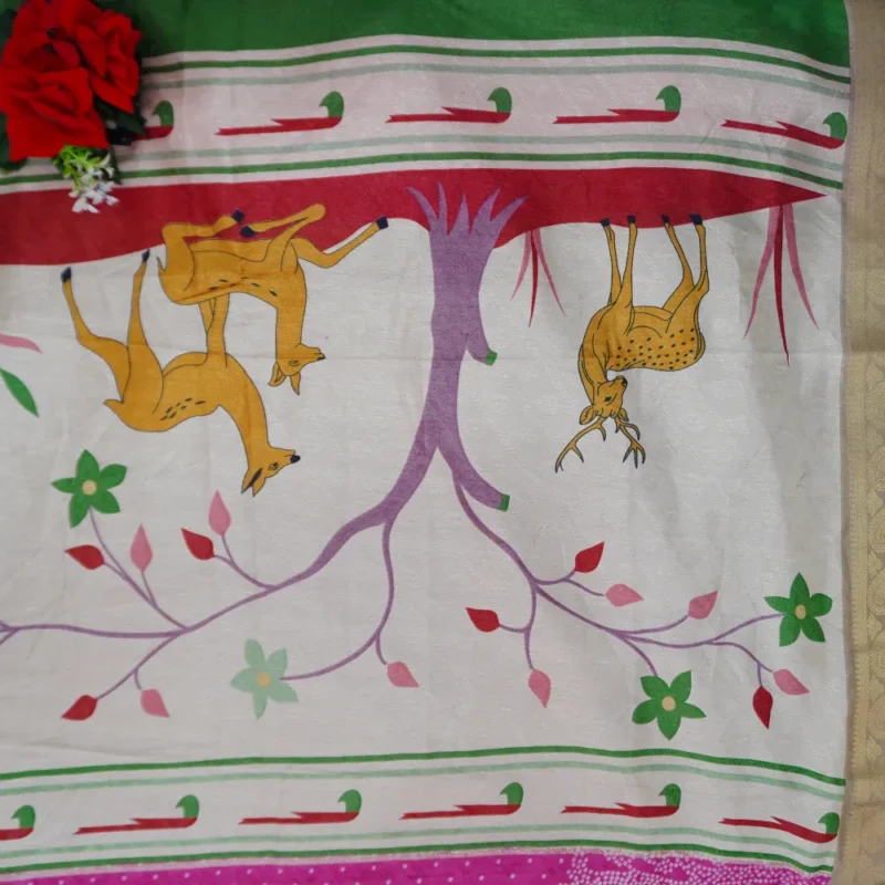 Bandhini Supriya Silk With Pattu Border-MB240(005) - Image 3
