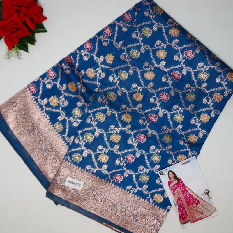 Copper Zarry Special Pattu Sarees-MB559(030) - Image 4