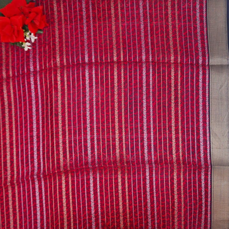 Pure Crape Silk With Zarry Sarees-MB895(739) - Image 2