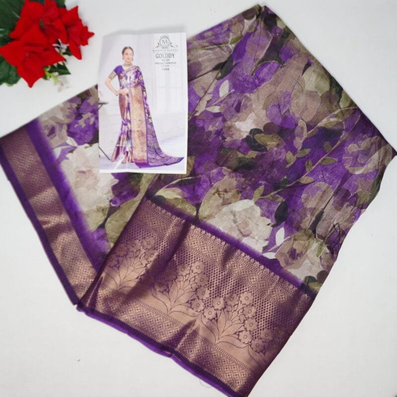 Cobra Silk With Mangalam Silk Border-MB811 - Image 4