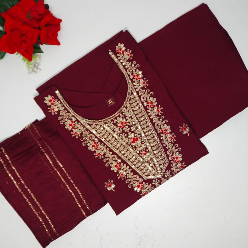 Roman Silk Designer Dreses-MB900(XLSizes) - Image 3