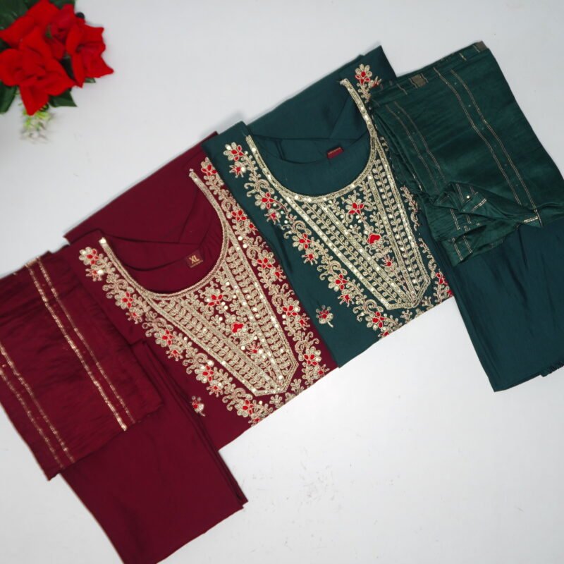 Roman Silk Designer Dreses-MB900(XLSizes) - Image 1