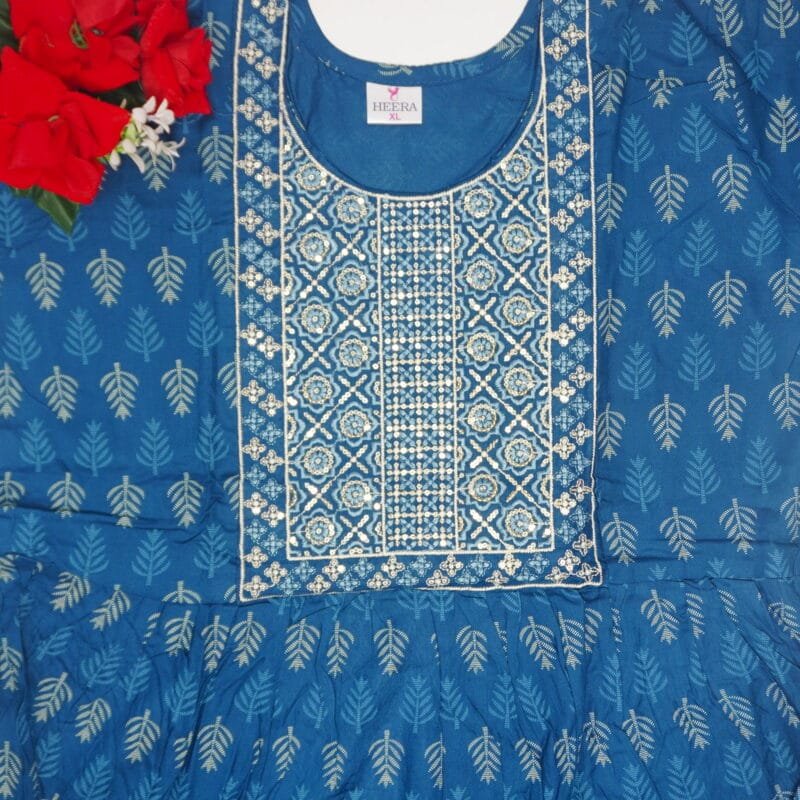 Rayon Umbrella Cut Tops With Pocket-MB903(XXL-44) - Image 3