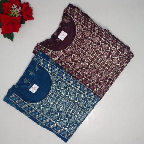 Rayon Umbrella Cut Tops With Pocket-MB903(XXL-44)