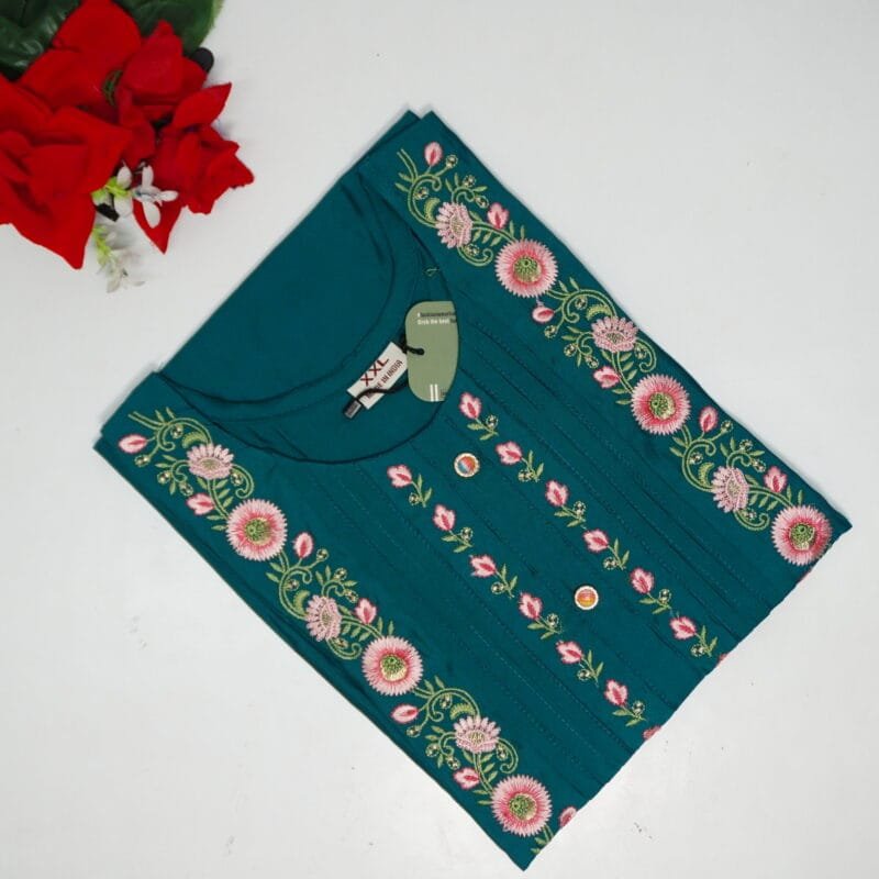Roman Silk Embroidery Designer Tops-MB910(M-XXL) - Image 3