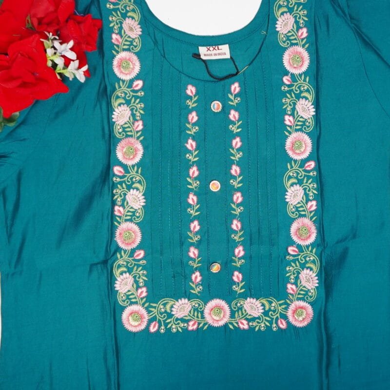 Roman Silk Embroidery Designer Tops-MB910(M-XXL) - Image 2