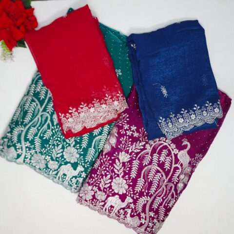 Velvet Space Silk With Silver Heavy work Lehangas