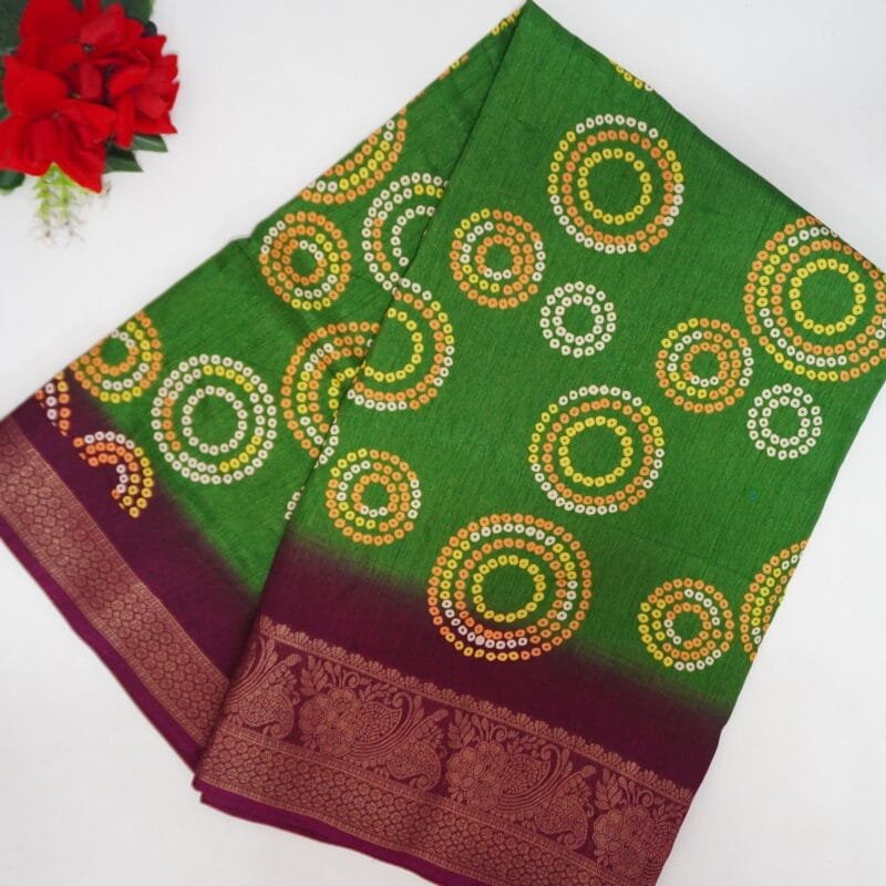Roma Silk With Bandhini Sarees-MB740(926) - Image 2
