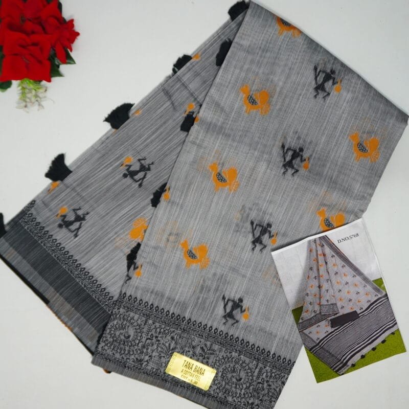Khadhi Silk With Pochampalli -MB736(945) - Image 4