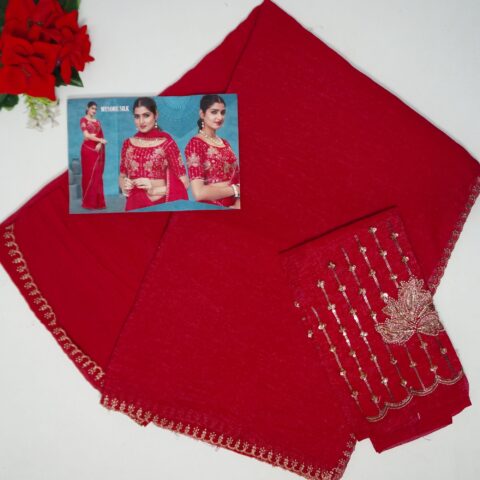 Mysore Space Silk Heavy Work Blouse Sarees-MB735(946)