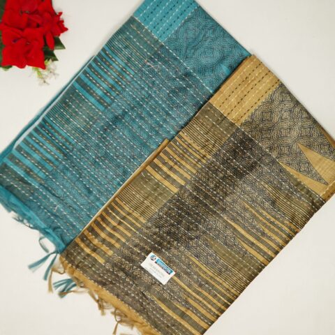 Siddhanth Pure Cream Kantha Sarees-MB342(948)