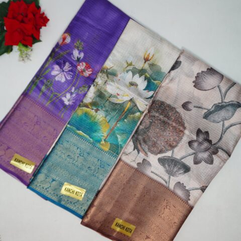 Kanchi Kota Silk Kalamkari Sarees -MB766(948)