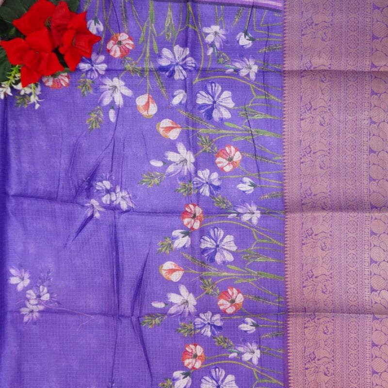 Kanchi Kota Silk Kalamkari Sarees -MB766(948) - Image 5
