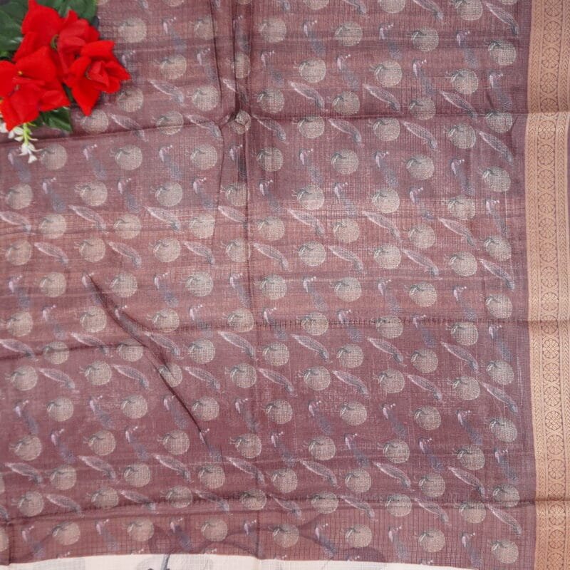 Kanchi Kota Silk Kalamkari Sarees -MB766(948) - Image 4
