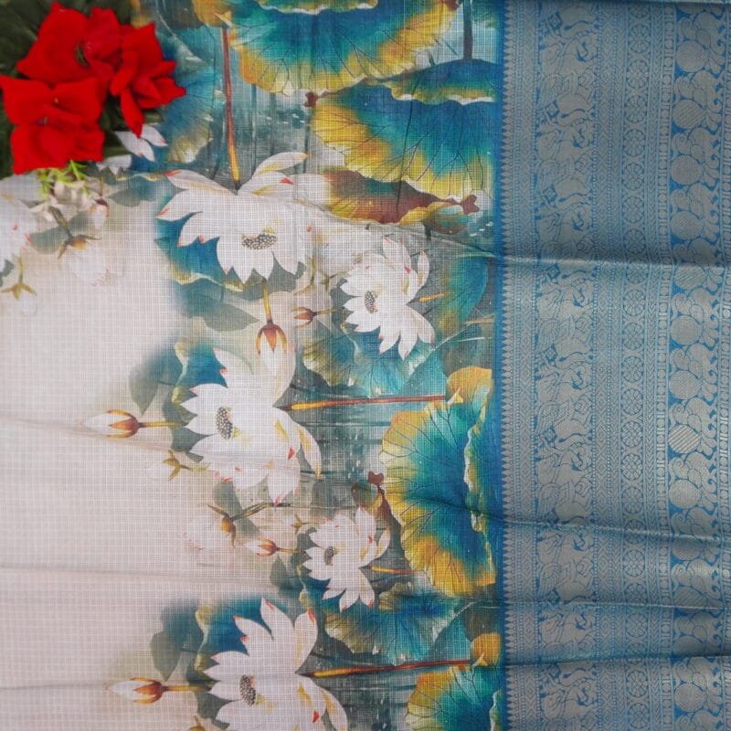 Kanchi Kota Silk Kalamkari Sarees -MB766(948) - Image 7