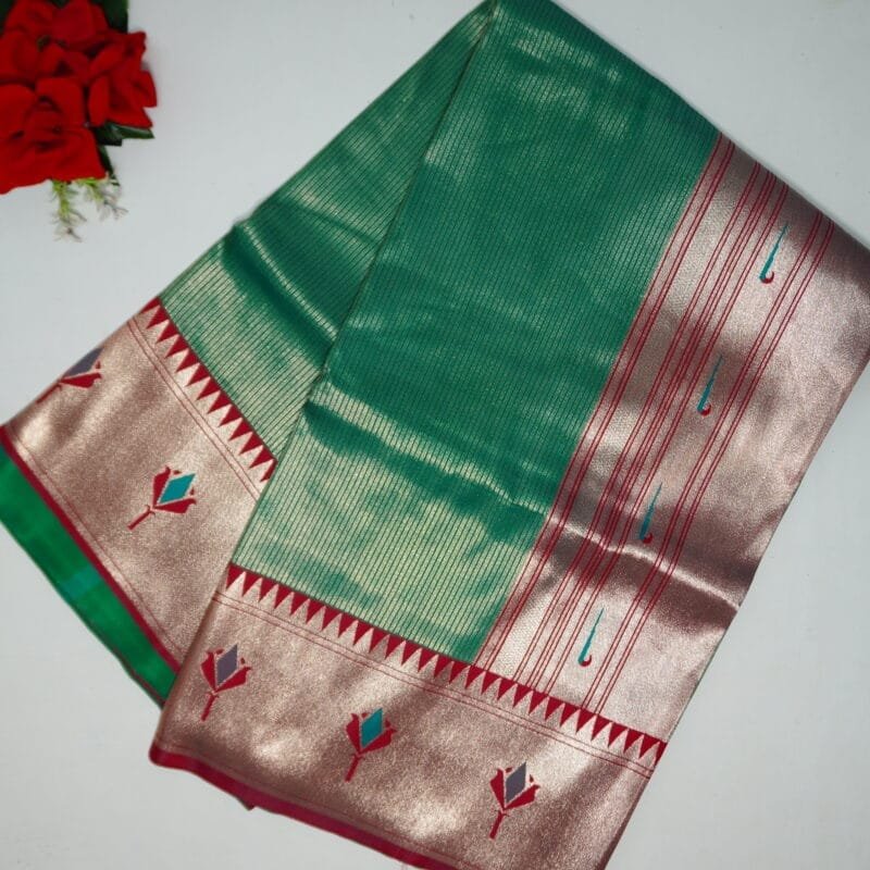Paithani Golden Pattu Sarees-MB563(957) - Image 4