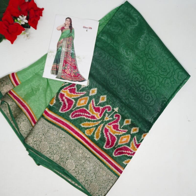 Glass Silk  Pochampalli Border-MB339(981) - Image 4
