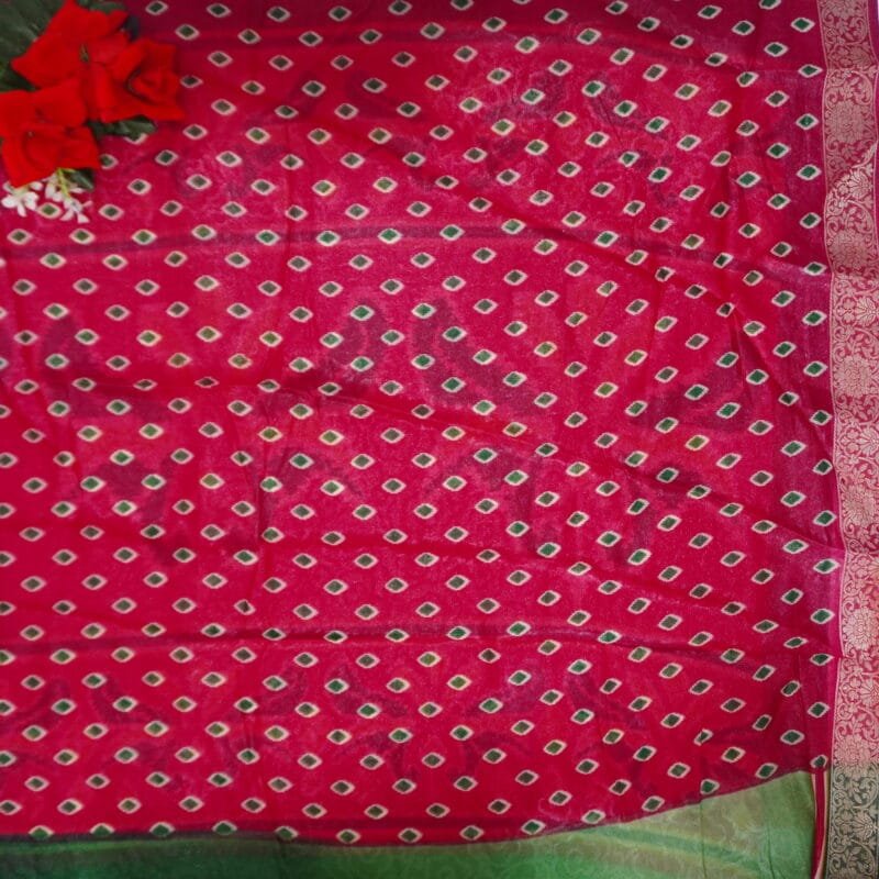 Glass Silk  Pochampalli Border-MB339(981) - Image 2