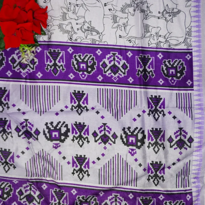 Dola Pichwai Silk Sarees-MB732(986) - Image 3