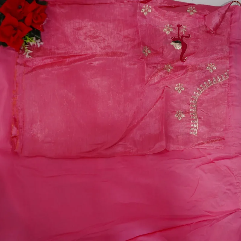Multi Thread Embroidery Pure Velvet Lehangas-MB043 - Image 2