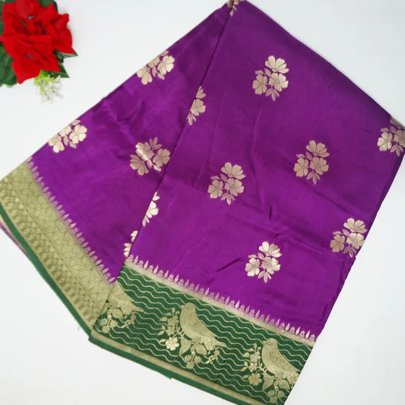 Pure Raw Mango Sarees-MB556(057) - Image 4