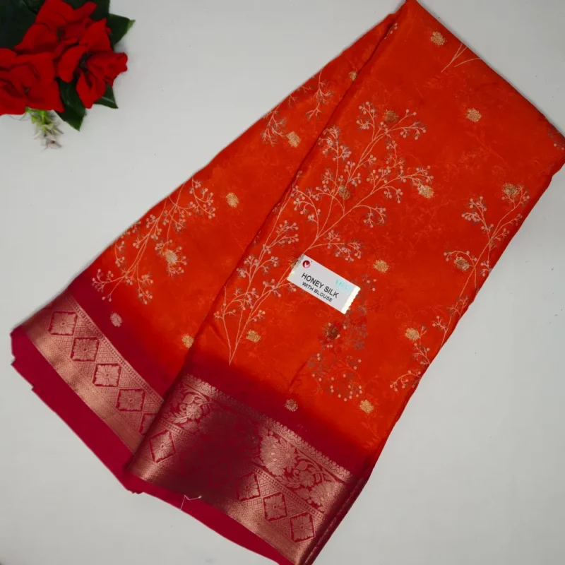 Honey Silk With Butties Sarees-MB737(080) - Image 4