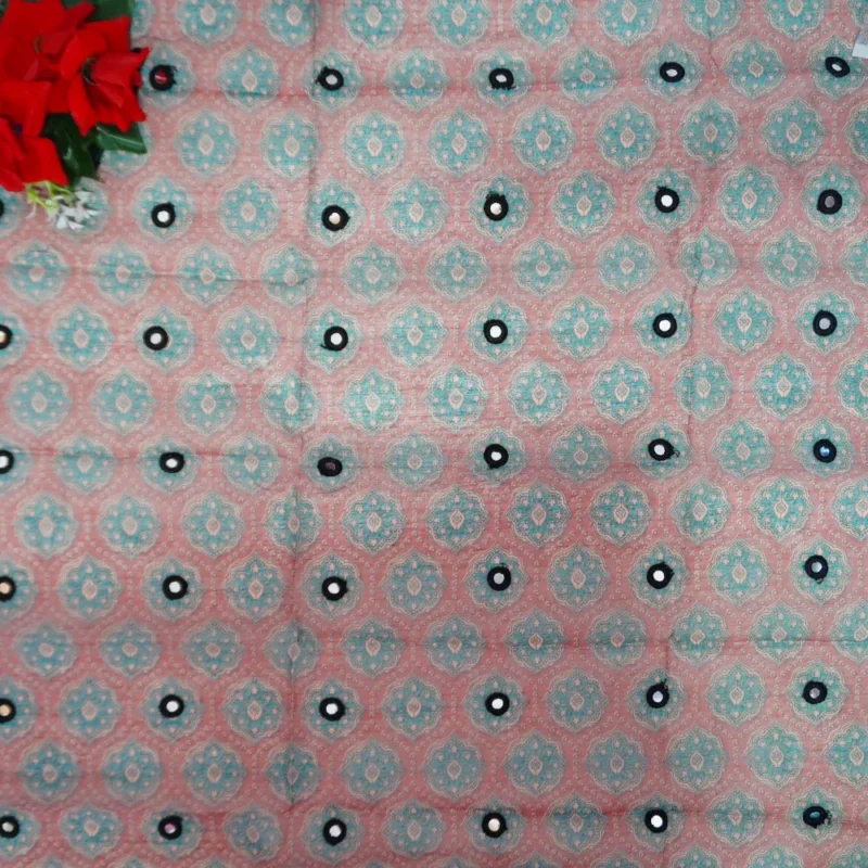 Khadhi Silk With Ajarak Printed Blouse-MB728(083) - Image 3