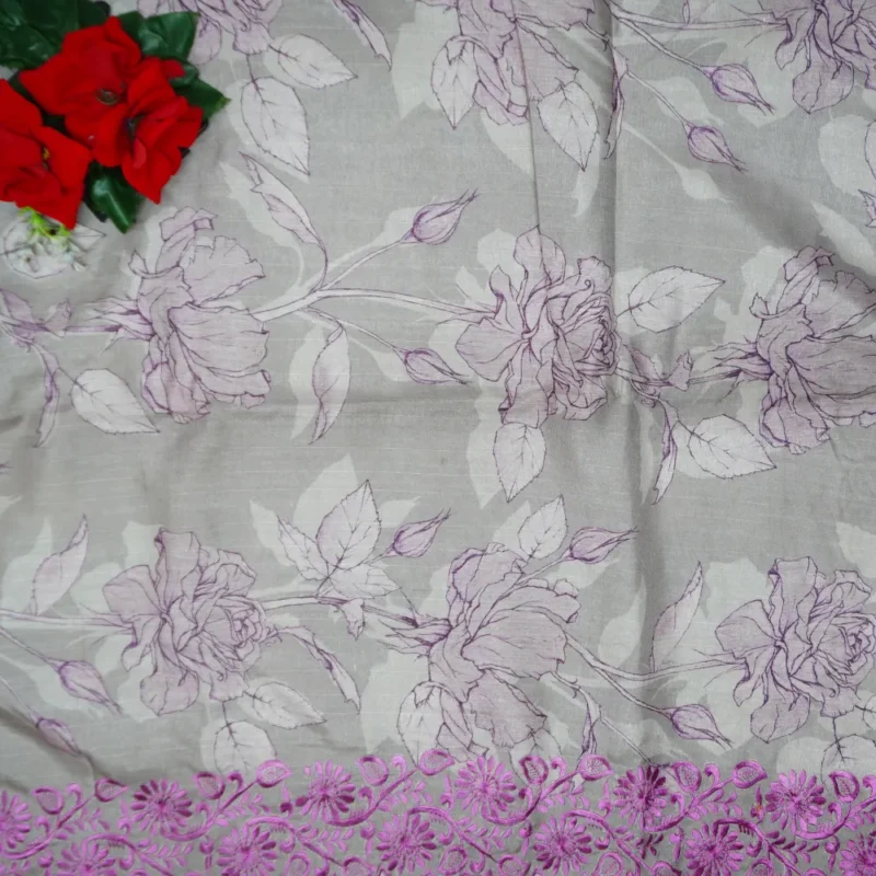 Khadhi Silk With Cut Work -MB726(106) - Image 3