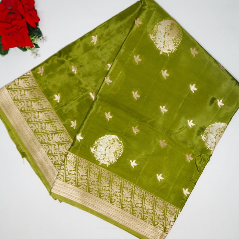 Pure Russian Crape Silk Sarees-MB724(121) - Image 3