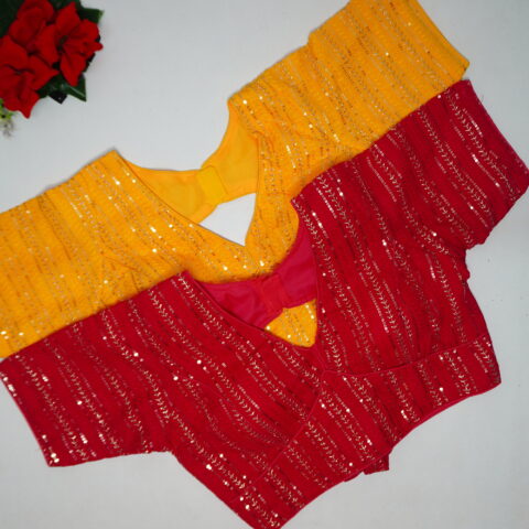 Vichitra Silk Party Ware Blouses-B016