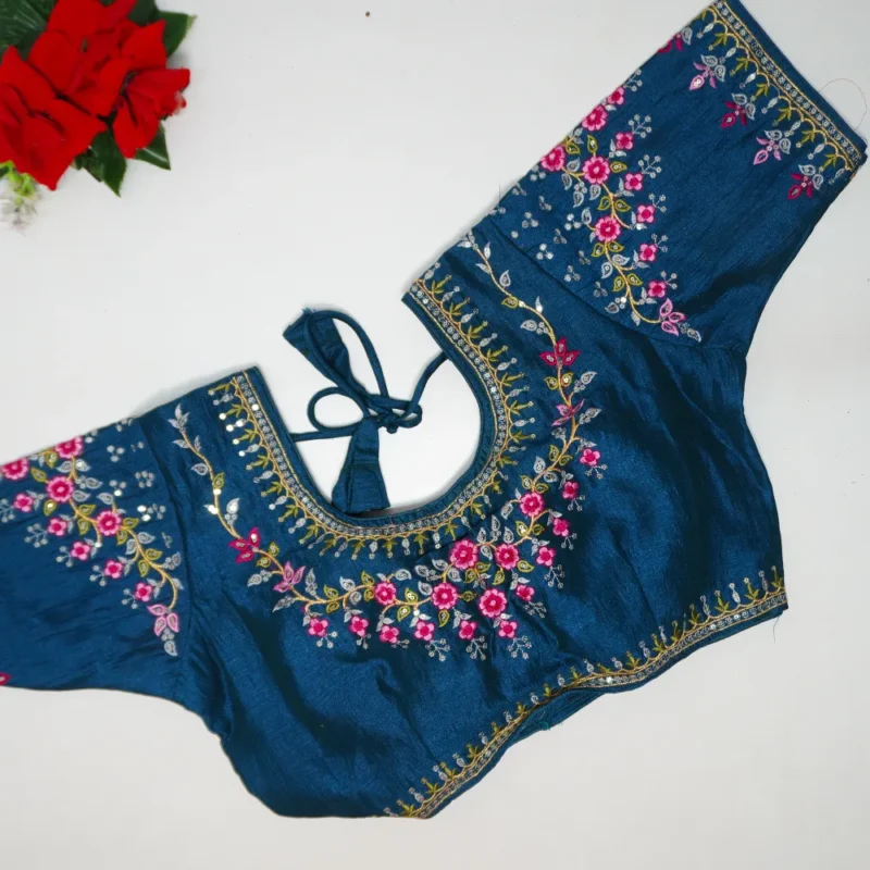 Vichitra Silk Blouses-B14 - Image 3