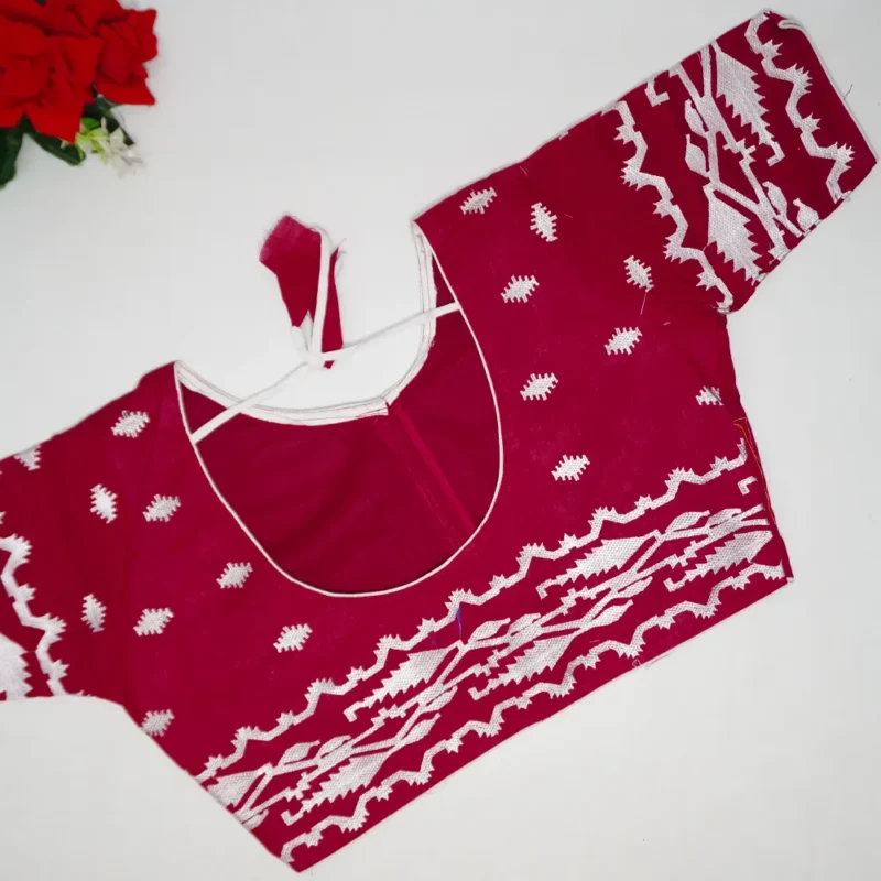 khadhi Cotton with Jamdani Work-B025 - Image 3