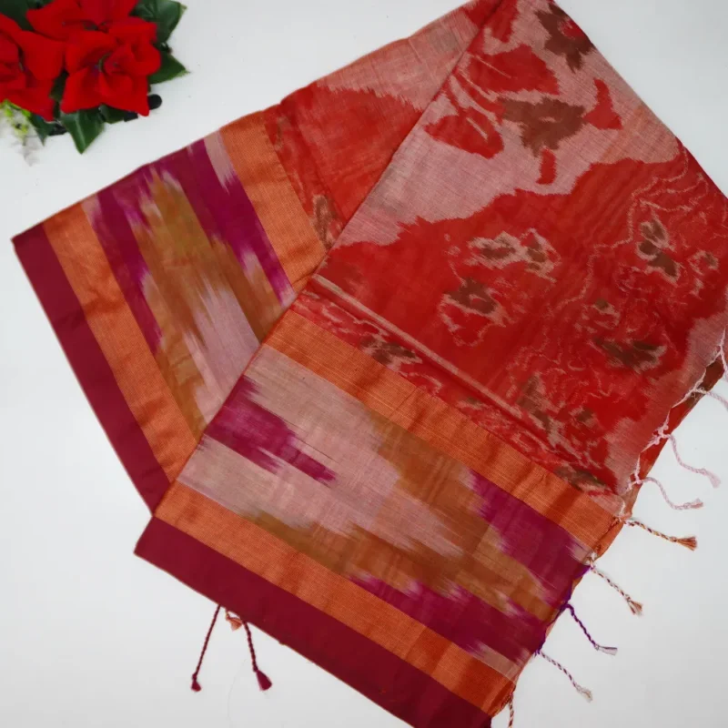 Mercerized Ikkath Pattu Sarees-M001 - Image 4