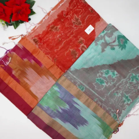 Mercerized Ikkath Pattu Sarees-M001