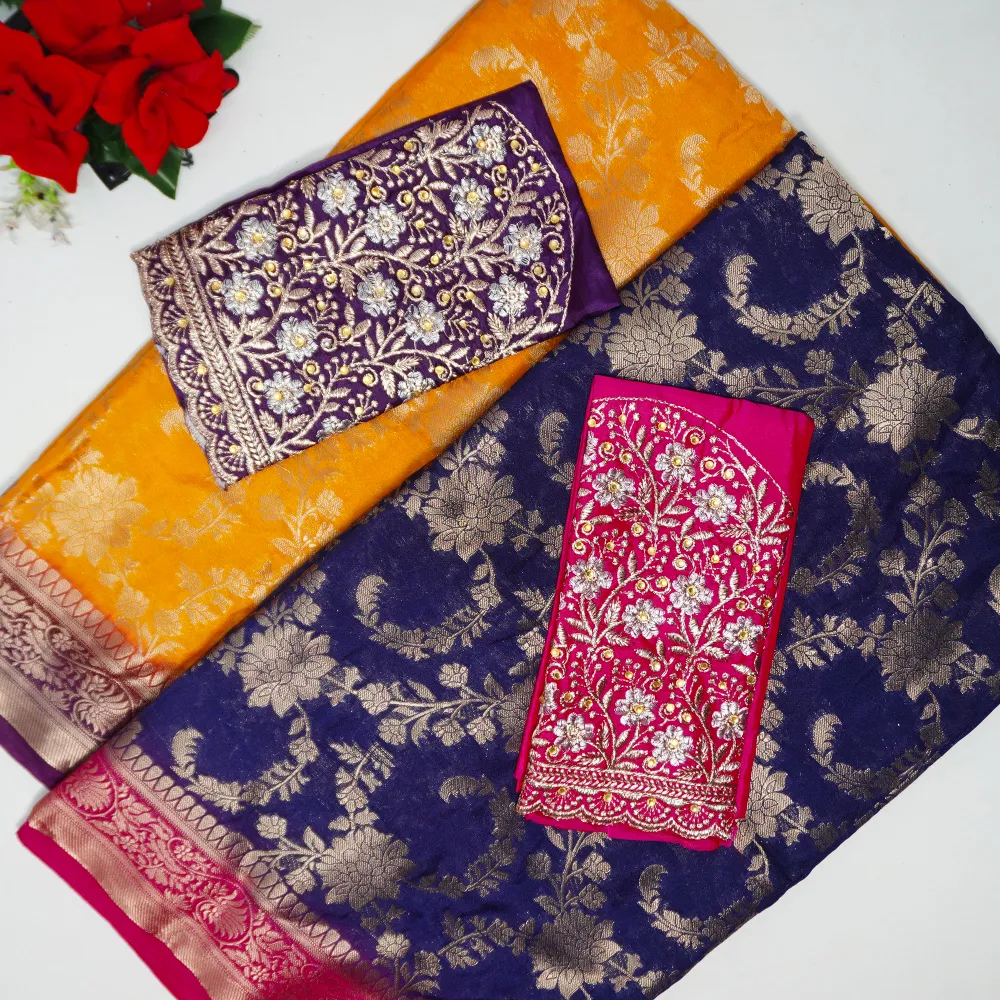 151 (7) Vaidehi Benarus Pattu Sarees-MB151 - Image 1