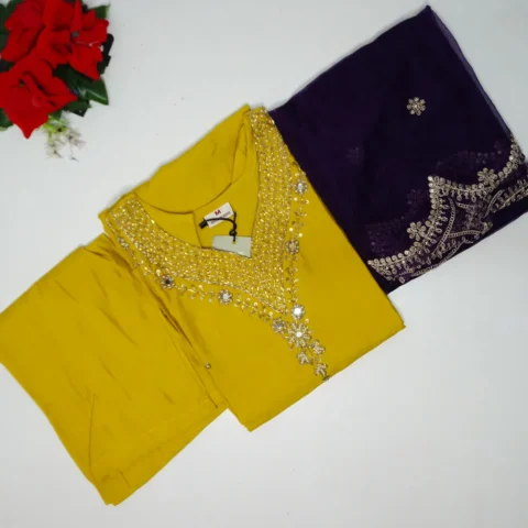 Limca Silk With Party Ware Cut Work Dupatta