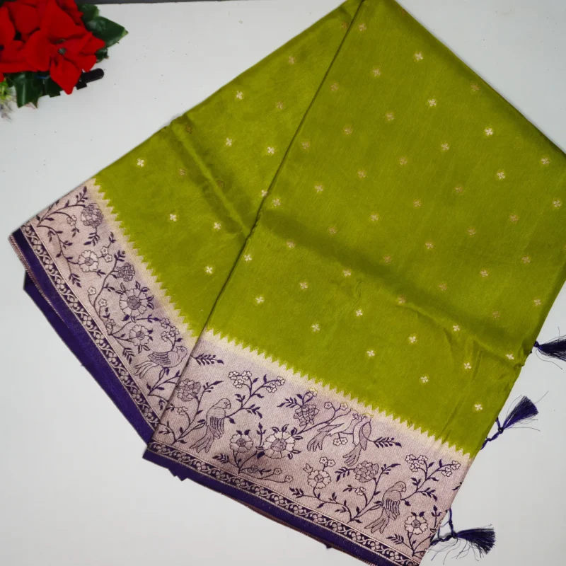 Pure Russian Crape Silk Sarees -MB553(184) - Image 4