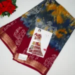 Muslin Silk In Bathic Sarees-MB188 - Image 4